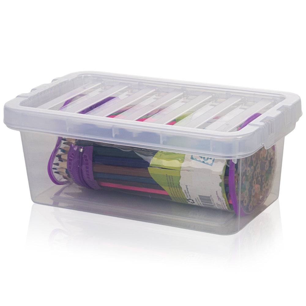 2 Litre Clear Plastic Storage Box with Lid – Wham Crystal-Wham-Plastic Box Shop