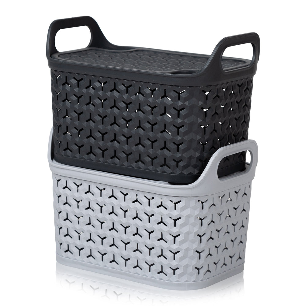 1.25 Litre Dark Grey Clip Lid Plastic Storage Box-Strata-Plastic Box Shop