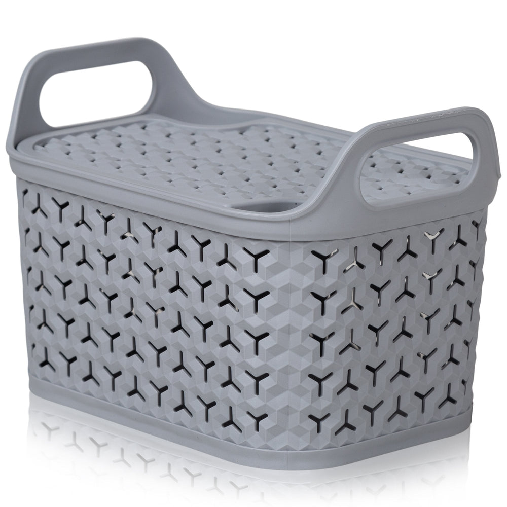 1.25 Litre Dark Grey Clip Lid Plastic Storage Box-Strata-Cool Grey-STSUBCG-Plastic Box Shop