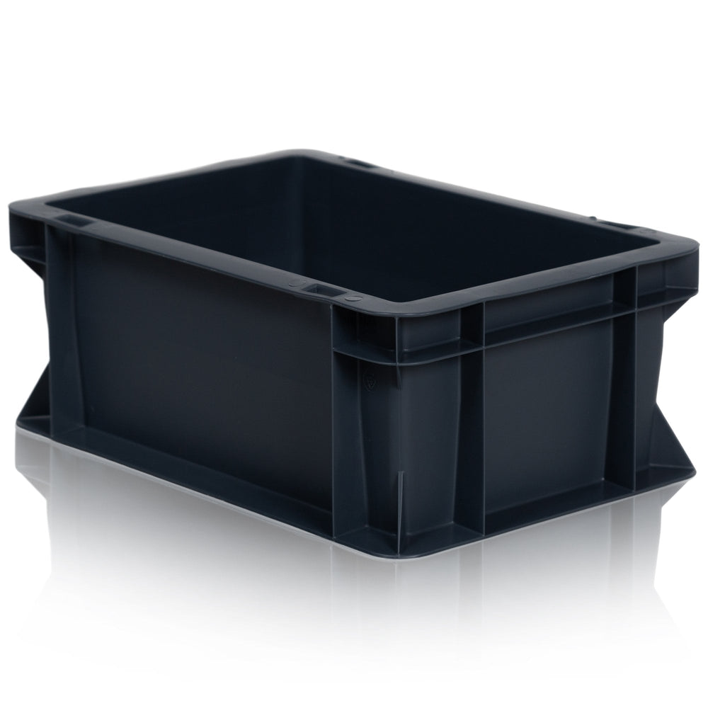 5 Litre Grey Euro Stacking Container 300×200-BS-Plastic Box Shop