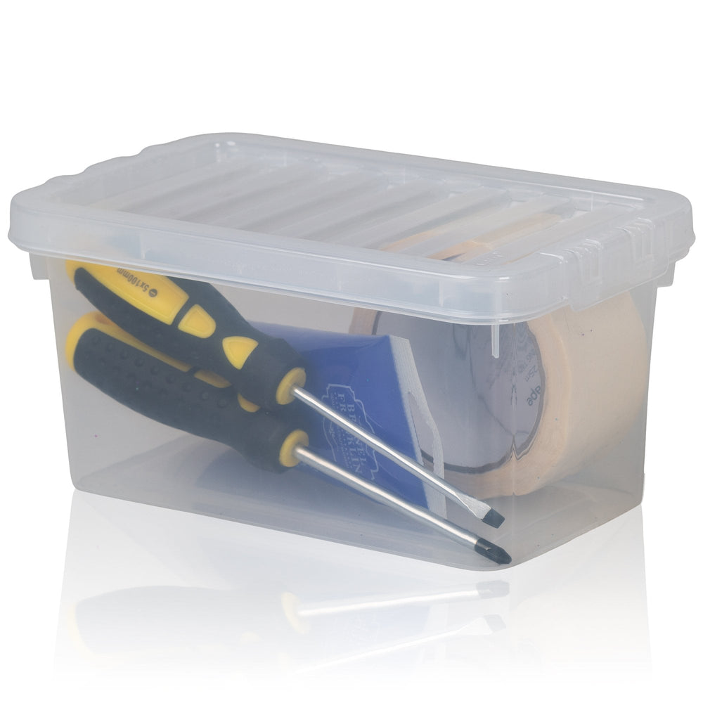 2.6 Litre Clear Plastic Storage Box with Lid – Wham Crystal-Wham-Plastic Box Shop