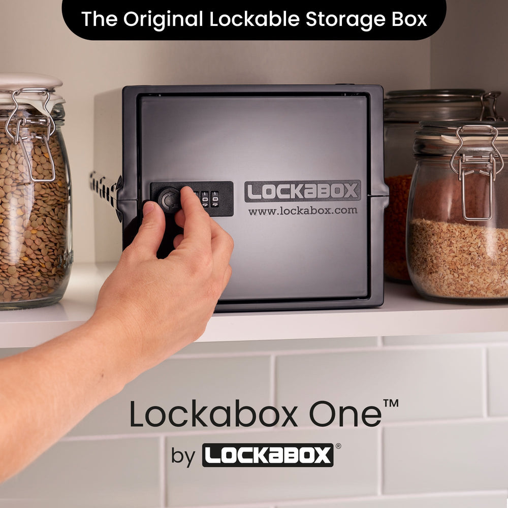 10.5 Litre One Secure Storage Box – Black – Lockabox-Lockabox®-Plastic Box Shop