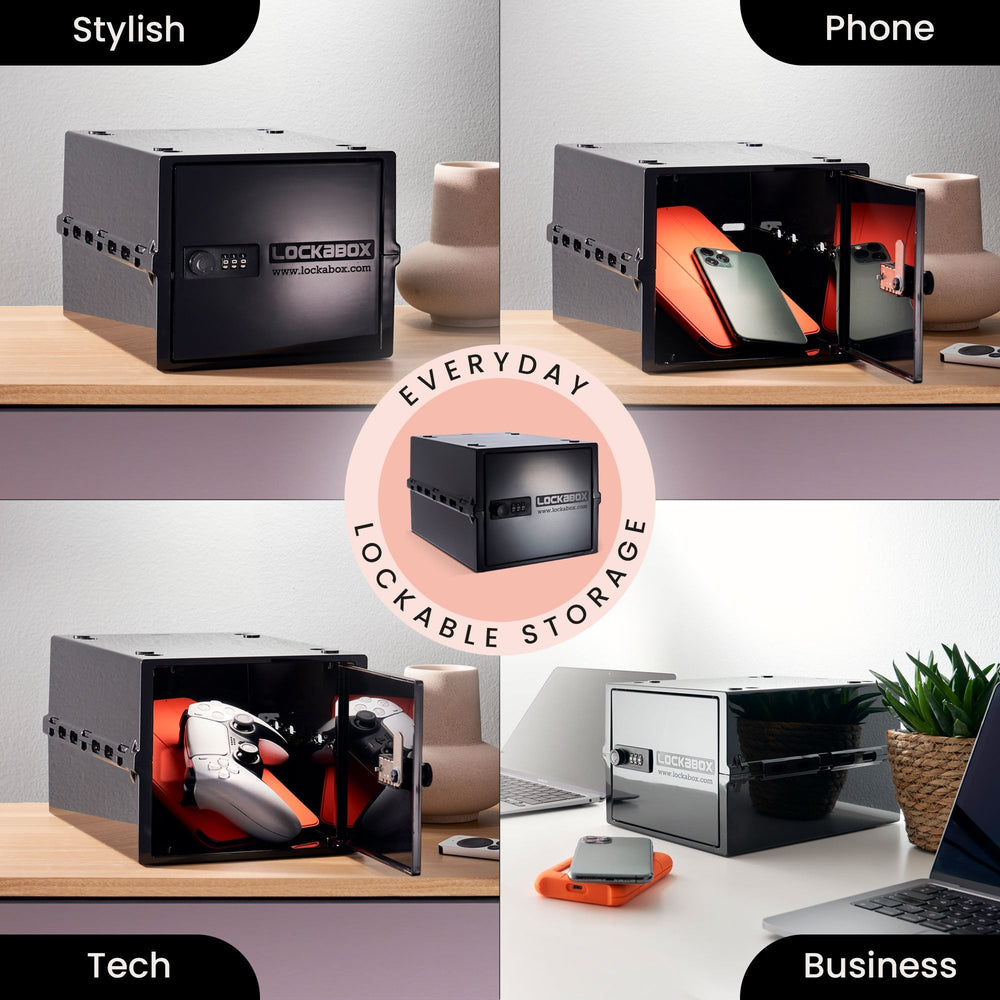 10.5 Litre One Secure Storage Box – Black – Lockabox-Lockabox®-Plastic Box Shop