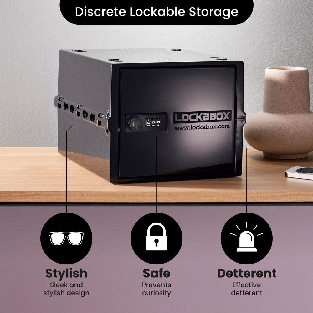 10.5 Litre One Secure Storage Box – Black – Lockabox-Lockabox®-Plastic Box Shop