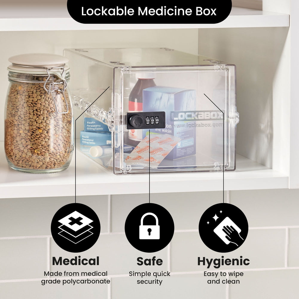 10.5 Litre One Secure Storage Box – Clear – Lockabox-Lockabox®-Plastic Box Shop
