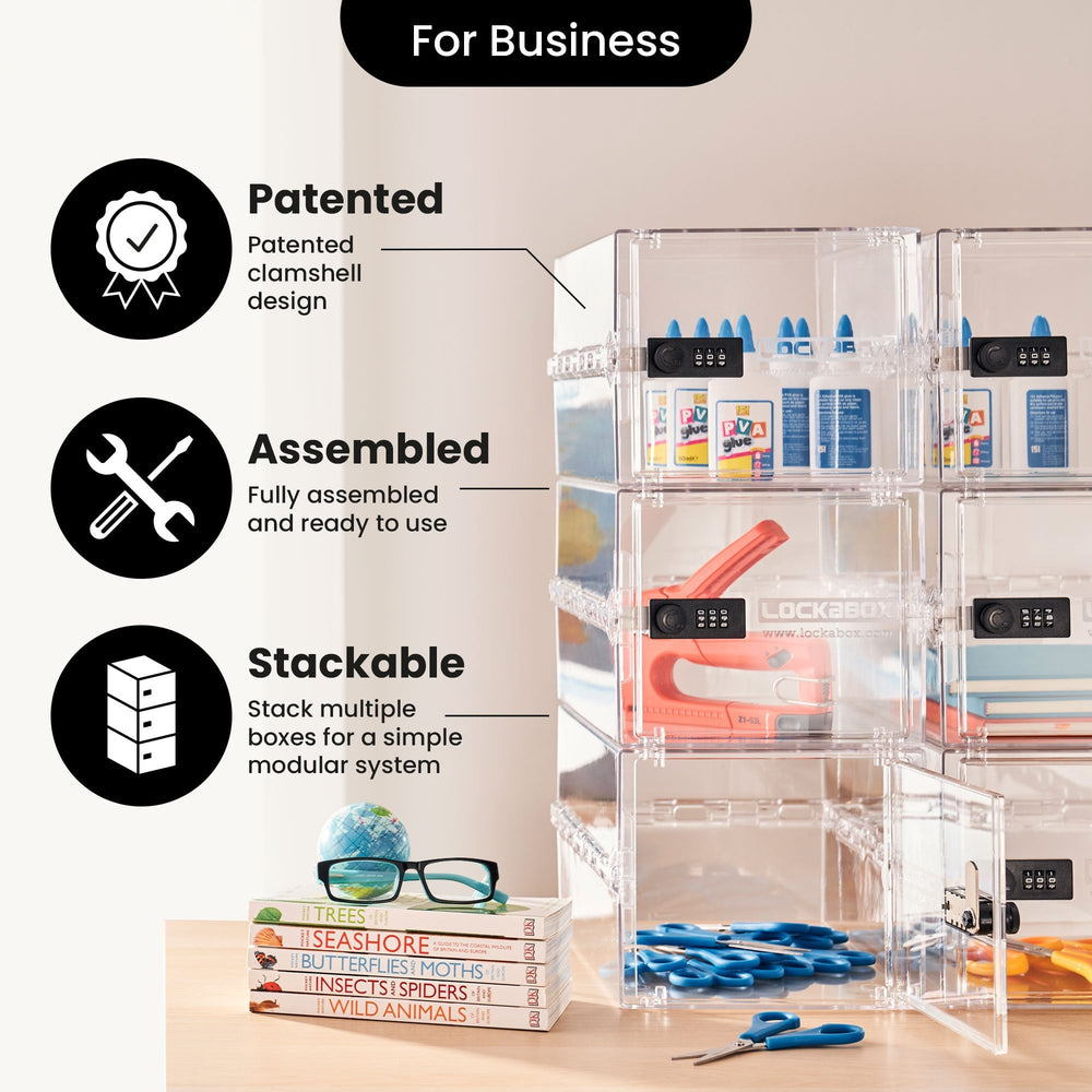 10.5 Litre One Secure Storage Box – Clear – Lockabox-Lockabox®-Plastic Box Shop
