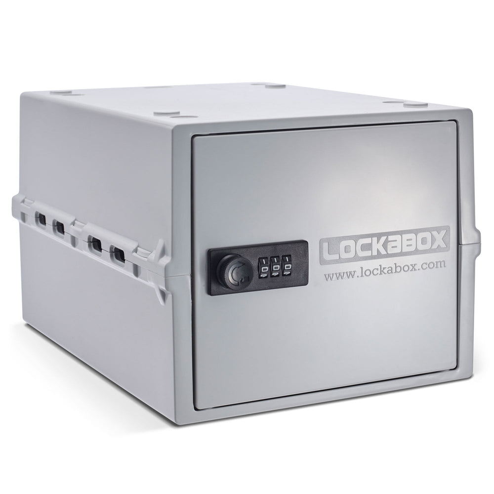 10.5 Litre One Secure Storage Box – Opal White – Lockabox-Lockabox®-Plastic Box Shop