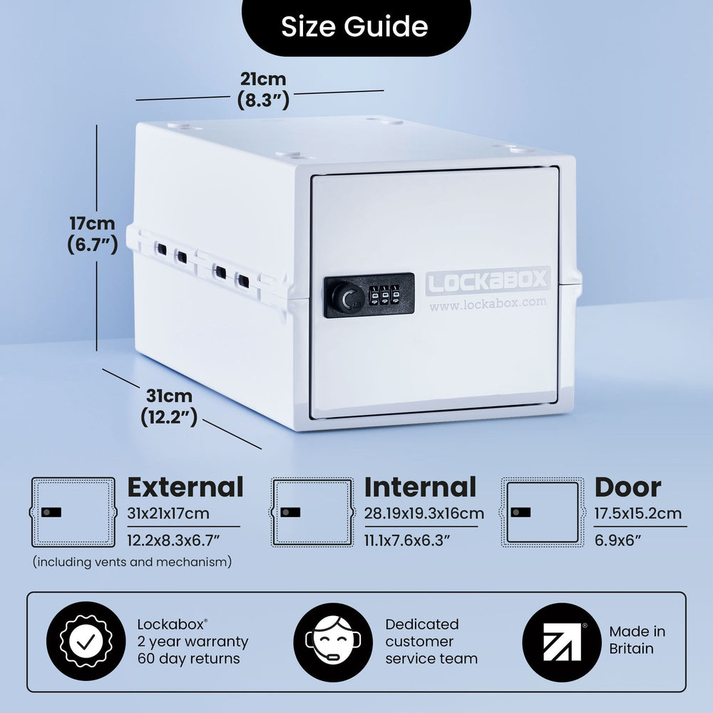 10.5 Litre One Secure Storage Box – Opal White – Lockabox-Lockabox®-Plastic Box Shop