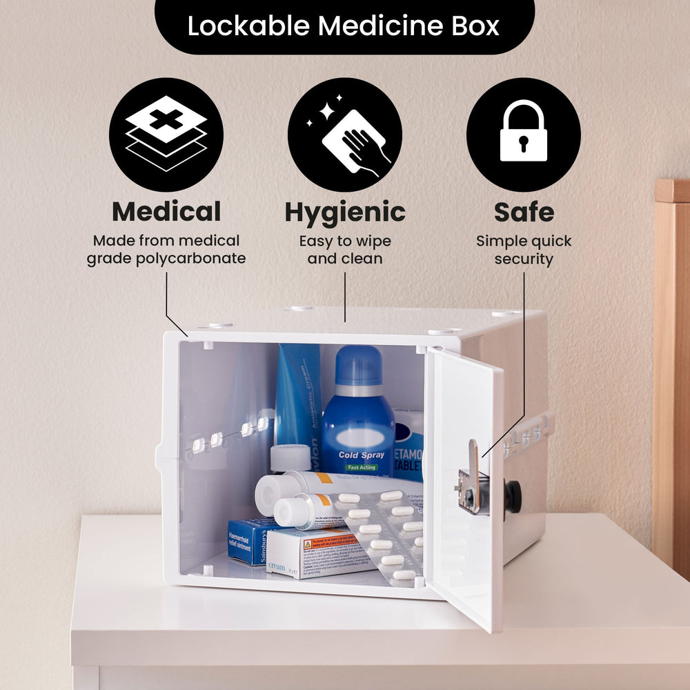 10.5 Litre One Secure Storage Box – Opal White – Lockabox-Lockabox®-Plastic Box Shop