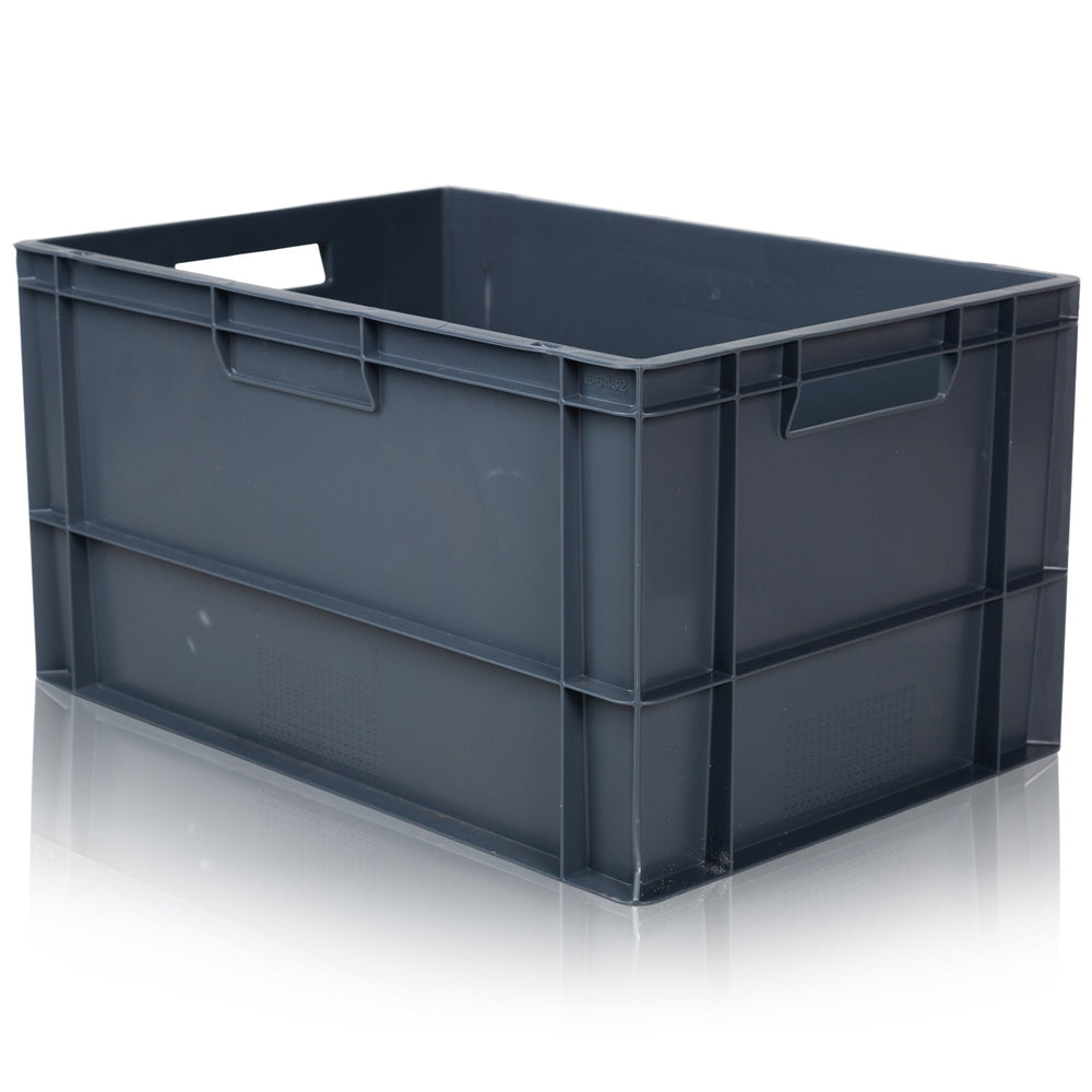 60 Litre Euro Stacking Container - Grey-BS-Plastic Box Shop