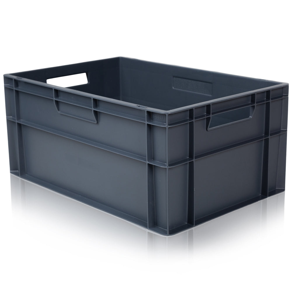52 Litre Euro Stacking Container - Grey-BS-Plastic Box Shop