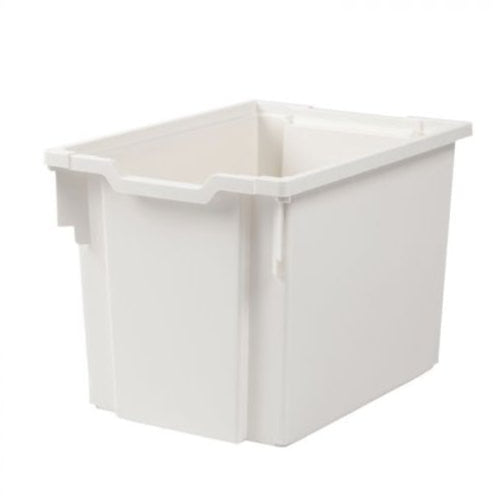 SINGLE - Gratnells Jumbo 30 Litre Storage Tray-Gratnells-White-GR30P5WHTS-Plastic Box Shop