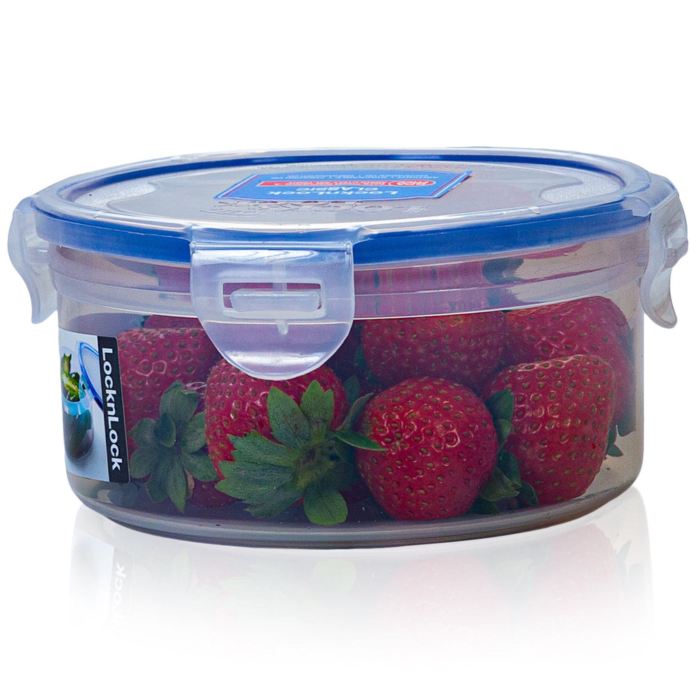 600ml Clear Round Food Storage Box with Lid – Lock & Lock-Lock & Lock-Plastic Box Shop