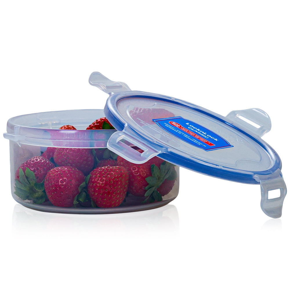 600ml Clear Round Food Storage Box with Lid – Lock & Lock-Lock & Lock-Plastic Box Shop