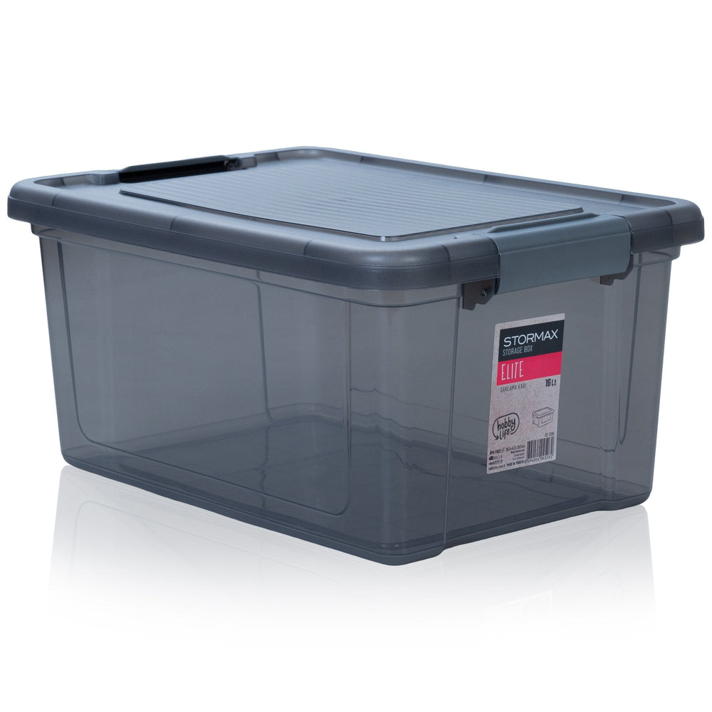 16 Litre Stormax Elite Clip on Lid Box-Hobby Life-Plastic Box Shop