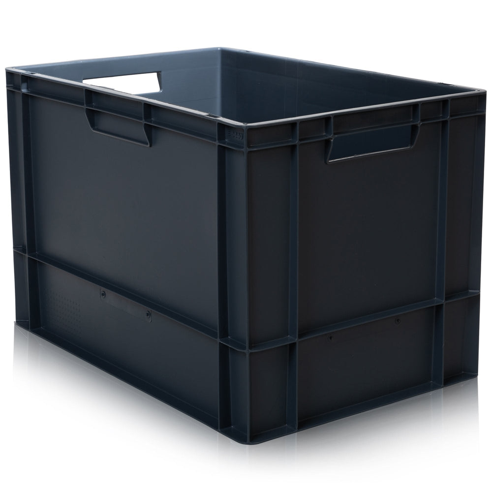 76 Litre Euro Stacking Container - Grey-BS-Plastic Box Shop