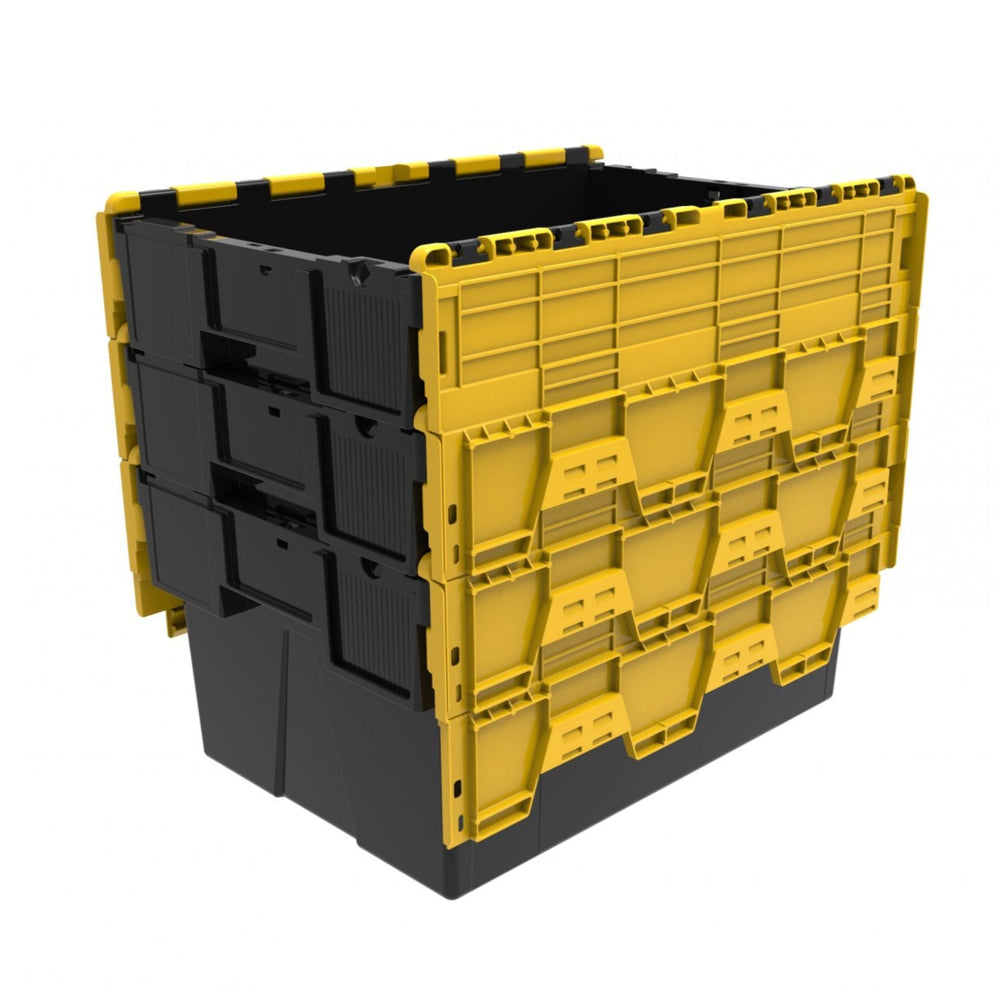Pack of 2 x 56L Attached Lid ALC Containers (310mm high)-LH-Plastic Box Shop