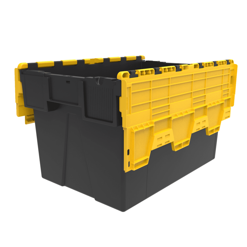 Pack of 2 x 65L Attached Lid ALC Containers (365mm high)-LH-Plastic Box Shop