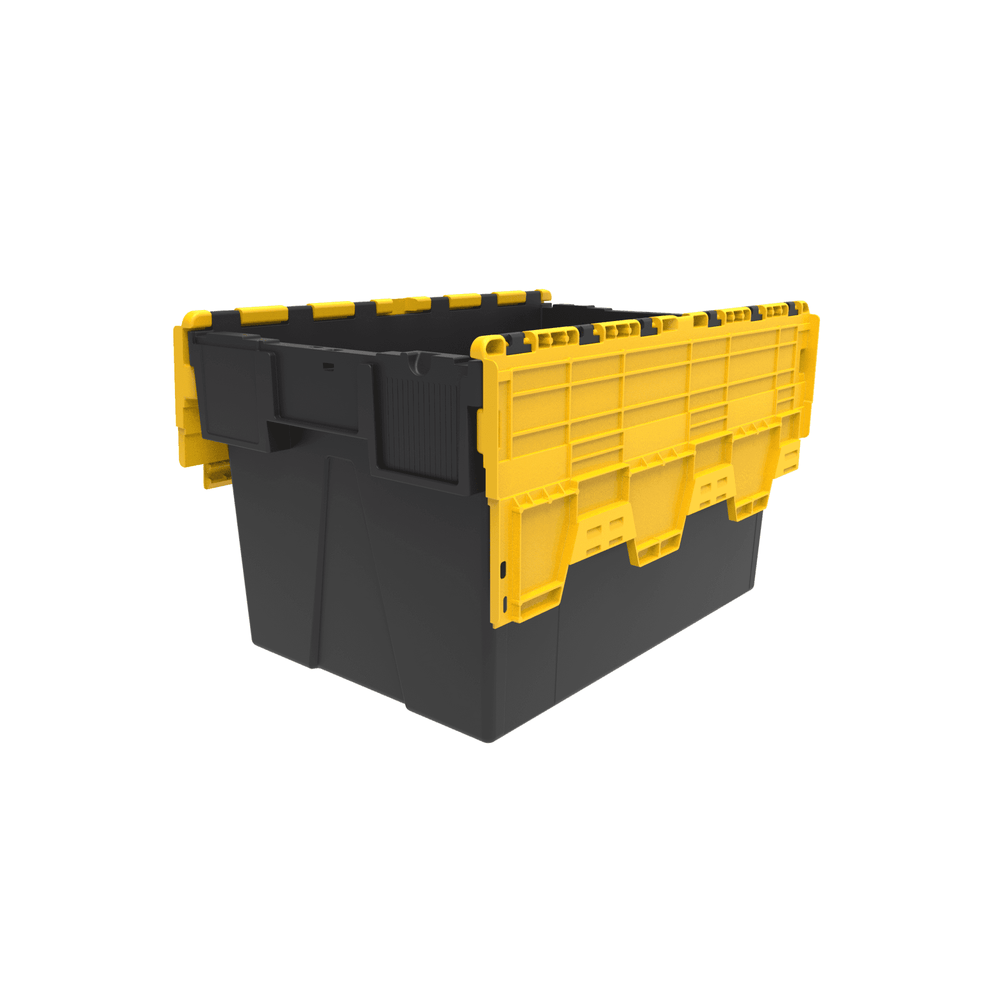 Pallet of 85 x 65 Litre Attached Lid ALC Containers (365mm high)-LH-Plastic Box Shop