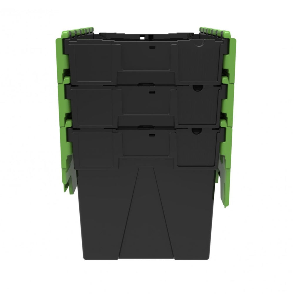Pallet of 80 x 80 Litre Attached Lid ALC Containers (400mm high)-LH-Plastic Box Shop