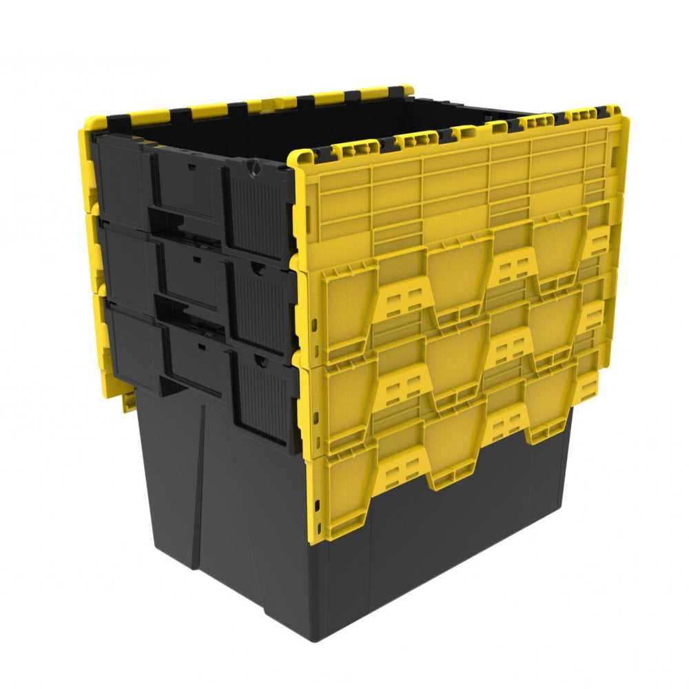 Pallet of 80 x 80 Litre Attached Lid ALC Containers (400mm high)-LH-Plastic Box Shop
