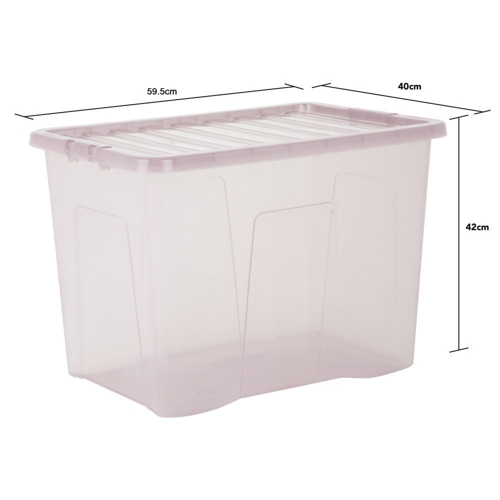Pallet of 100 x 80L Crystal Large Plastic Storage Boxes with Lids-Wham-Plastic Box Shop