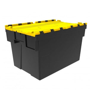 Pack of 2 x 65L Attached Lid ALC Containers (365mm high)-LH-Plastic Box Shop