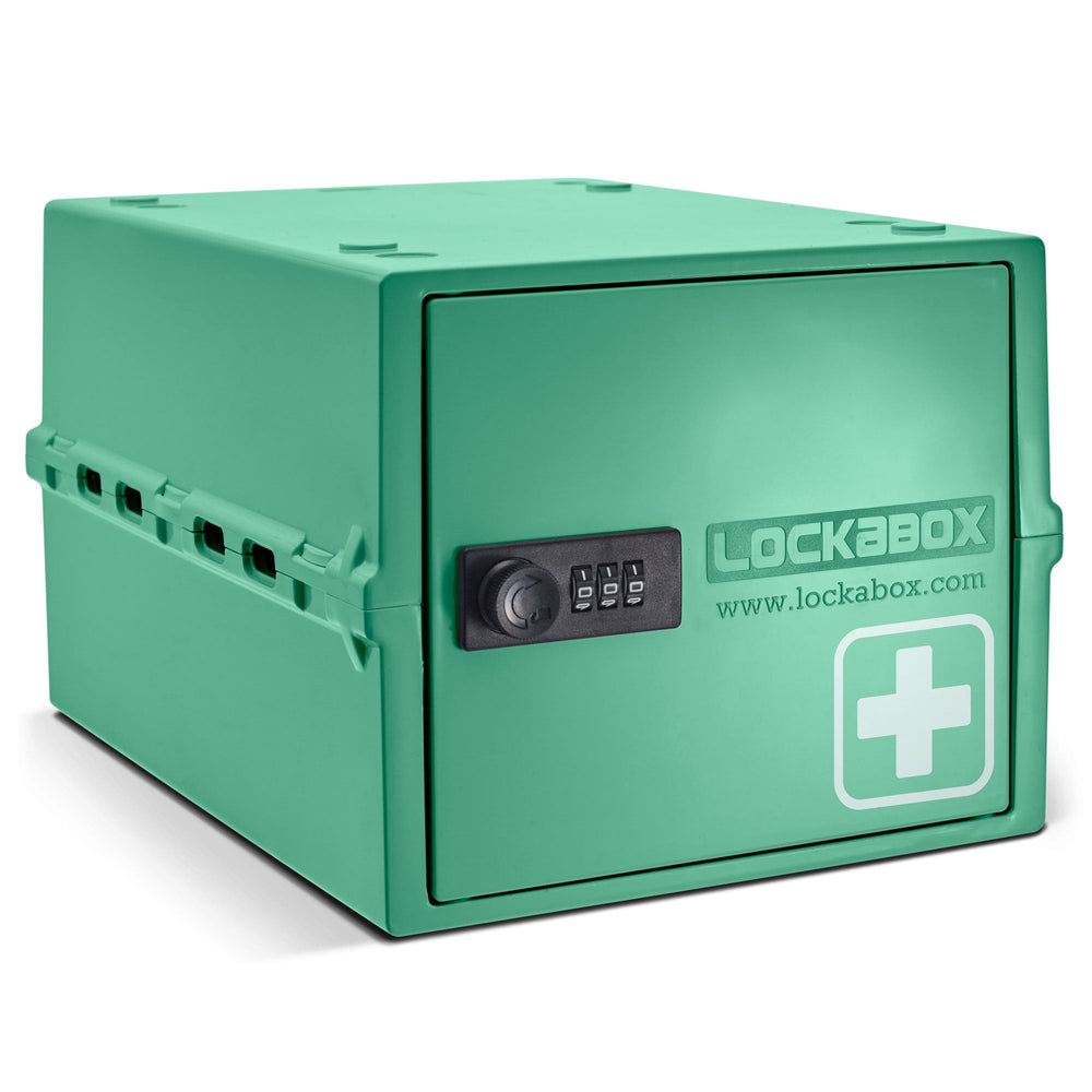 10.5 Litre One Medi Secure Storage Box – Green – Lockabox-Lockabox®-Plastic Box Shop