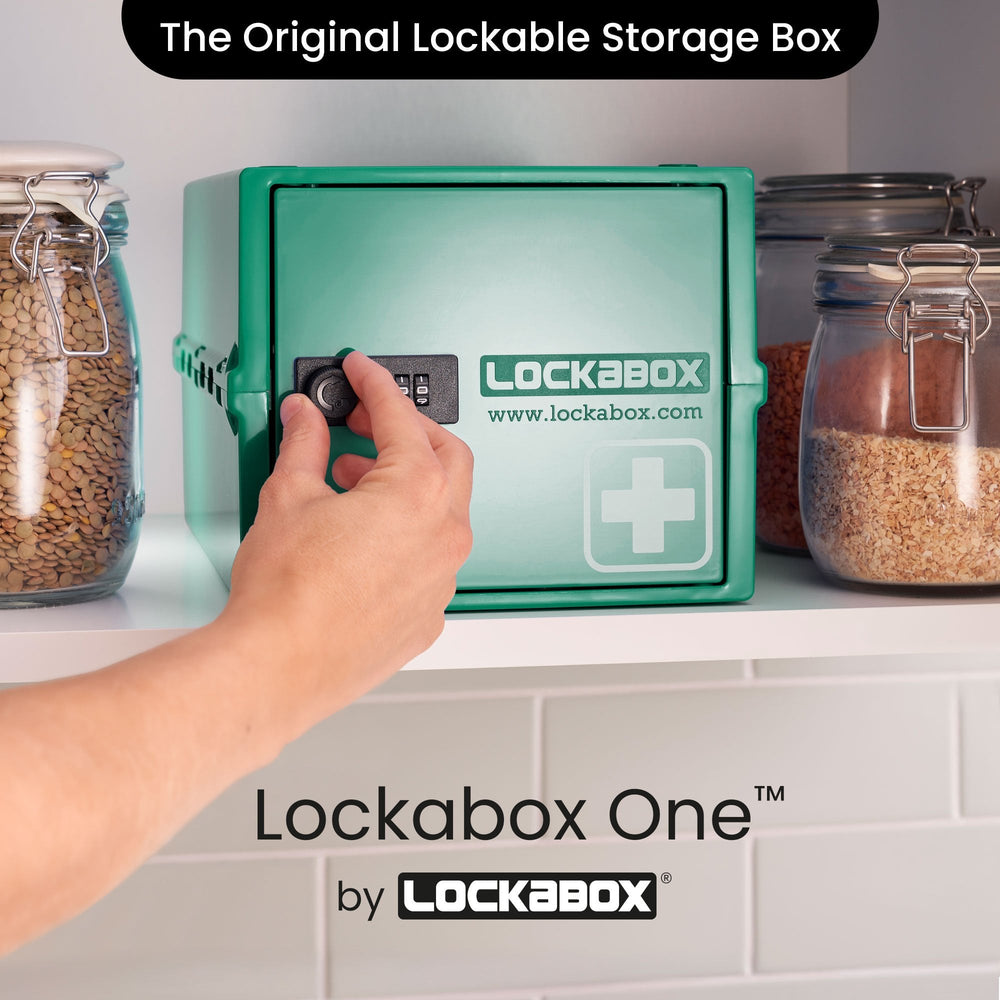 10.5 Litre One Medi Secure Storage Box – Green – Lockabox-Lockabox®-Plastic Box Shop