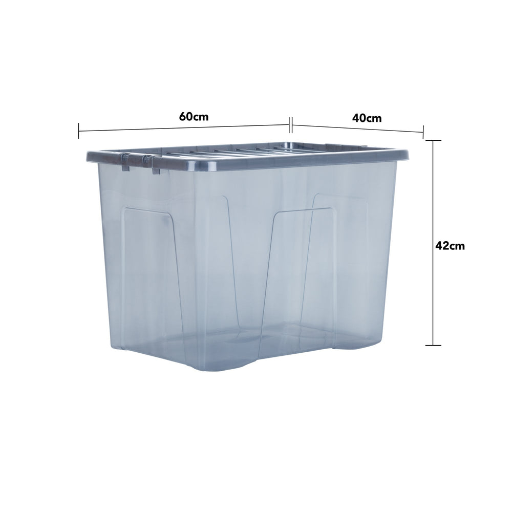 Wham Crystal Pack of 3 x 80L Plastic Storage Boxes with Lids-Wham-Plastic Box Shop