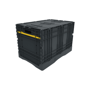 80 Litre Collapsible Tote Box - with Attached Lid-LH-Plastic Box Shop