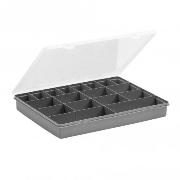 38cm (5.02) Hobby Craft Bits and Bobs 18 Compartment Organiser Plastic Box - 24050-Wham-Plastic Box Shop
