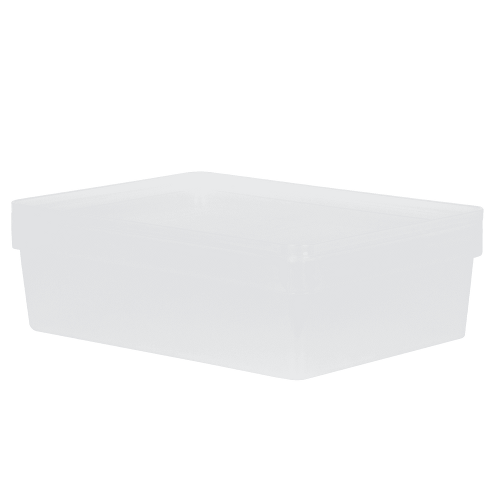 2.02 Studio Stack A4 Box & Lid Shallow - Clear-Wham-Plastic Box Shop