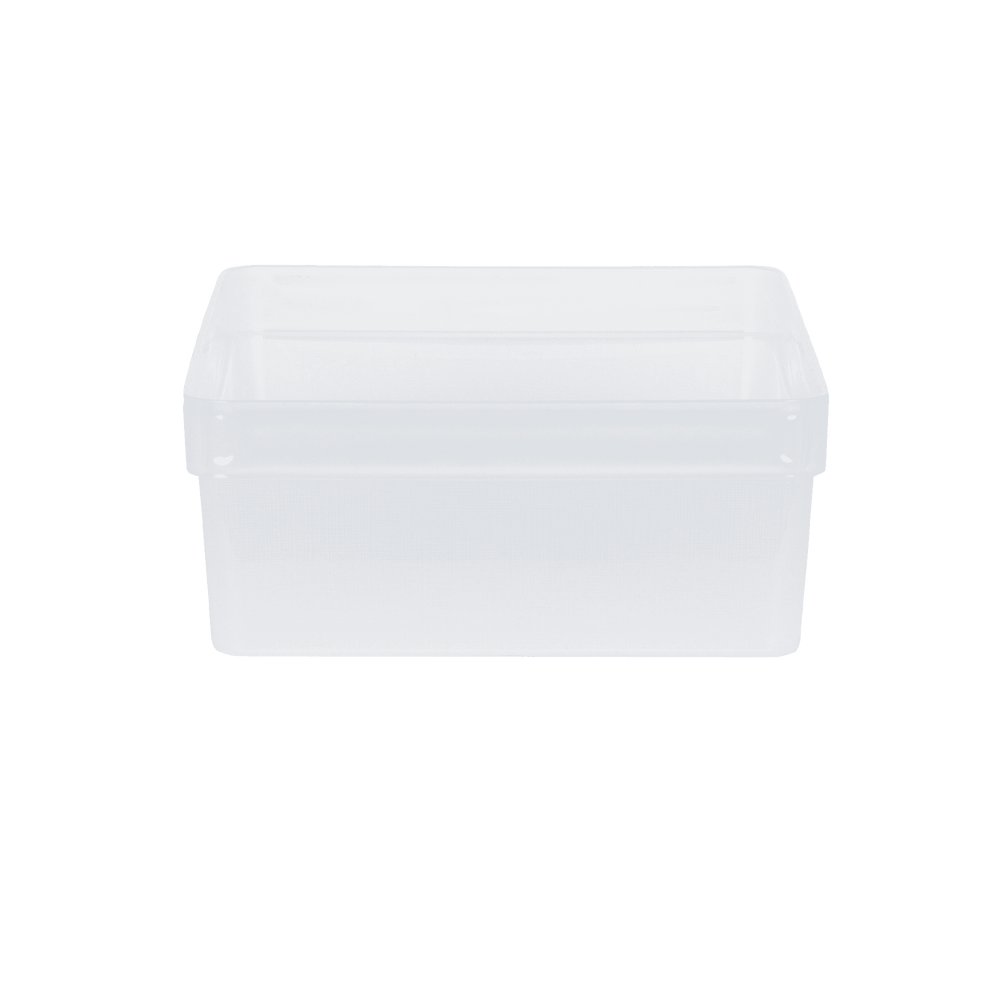 2.02 Studio Stack A4 Box & Lid Shallow - Clear-Wham-Plastic Box Shop