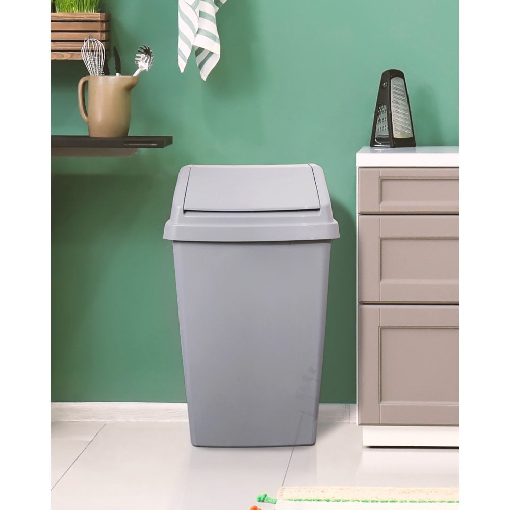 Everyday 50 Litre Bin - Soft Grey (36102)-Wham-Plastic Box Shop