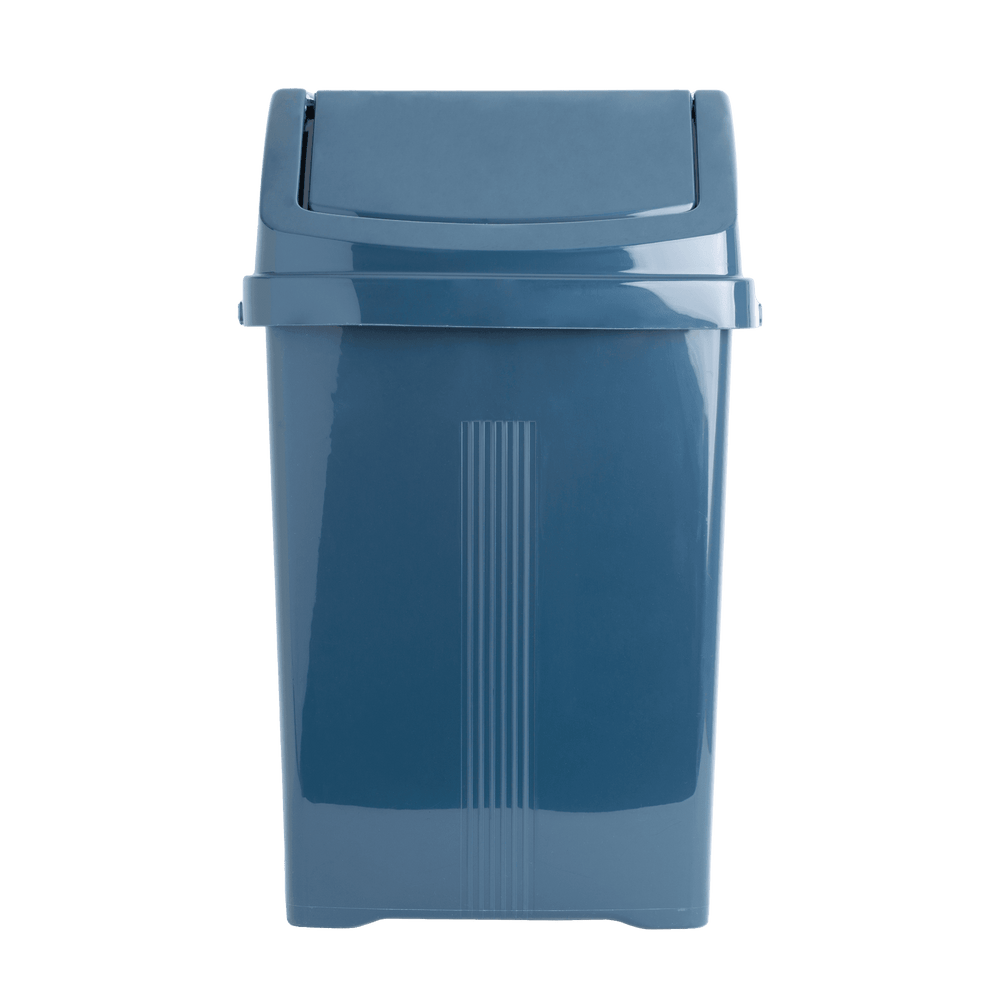 50 Litre Casa Plastic Swing Bin-Wham-Navy-WM50SWINGN-Plastic Box Shop