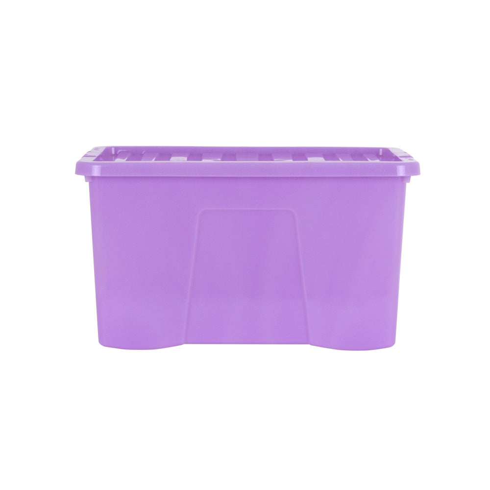 Wham Crystal Pack of 5 x 60L Sparkle Plastic Storage Boxes and Lids-Wham-Plastic Box Shop