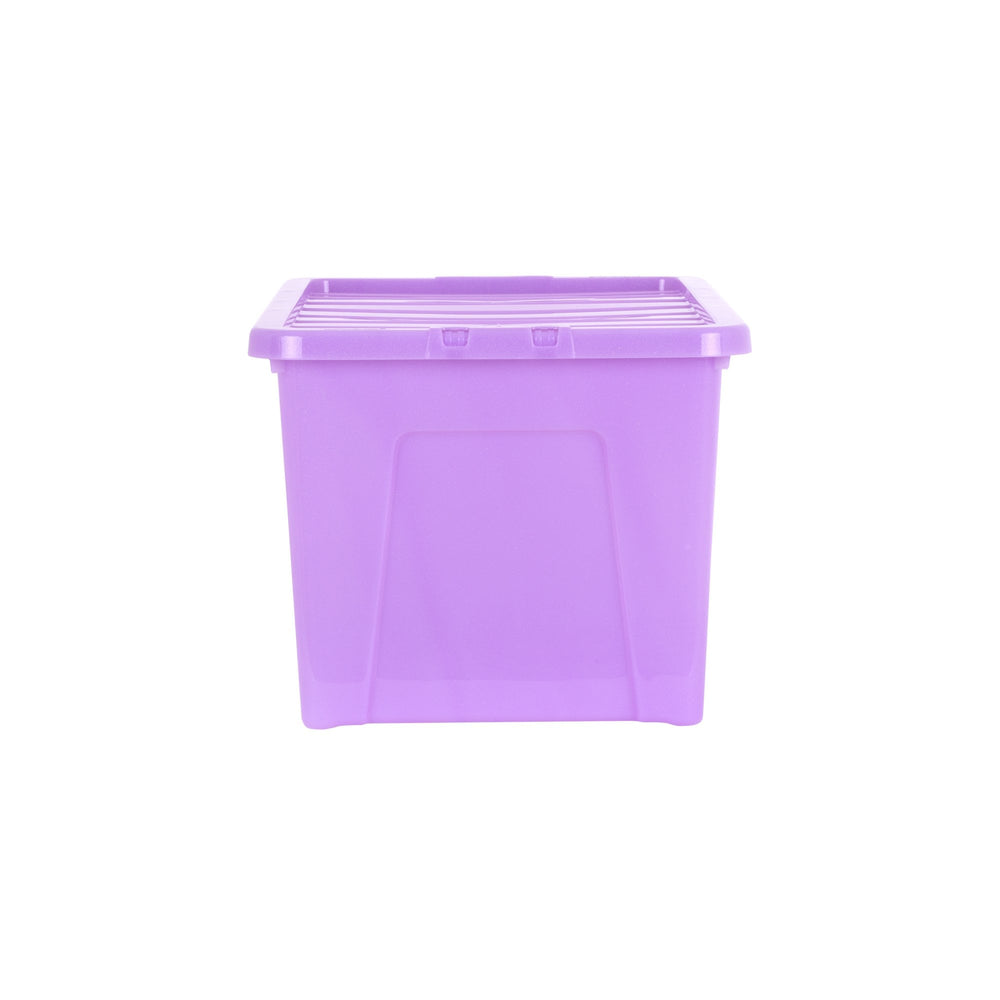 Wham Crystal Pack of 5 x 60L Sparkle Plastic Storage Boxes and Lids-Wham-Plastic Box Shop