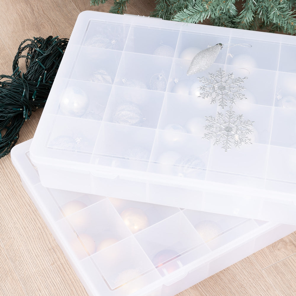 Wham Pack of 2 x Large Organiser Boxes with 24 Divisions-Wham-Plastic Box Shop