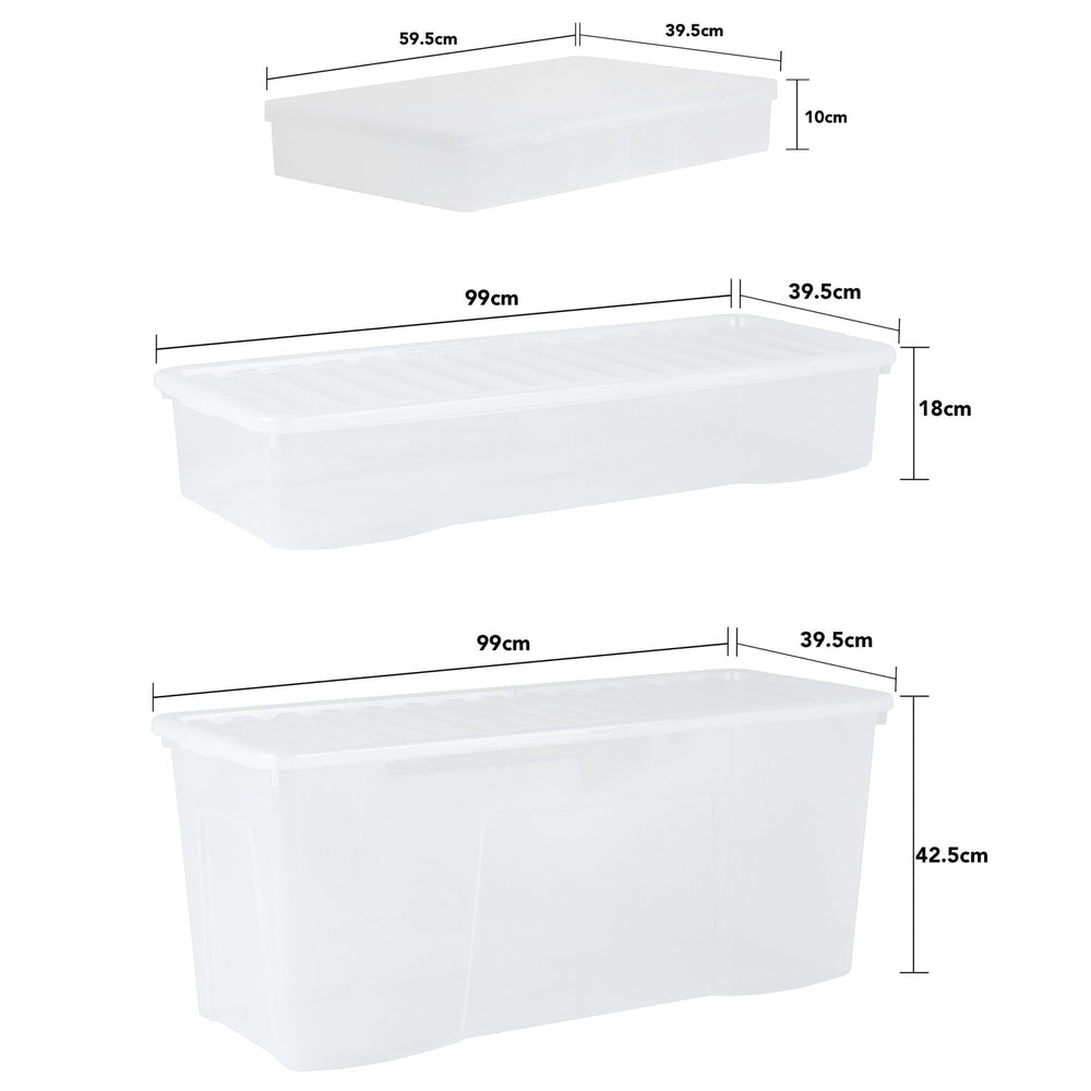 Wham Festive 4 Piece tree, Decoration & 2 Bauble Storage Boxes-Wham-Plastic Box Shop