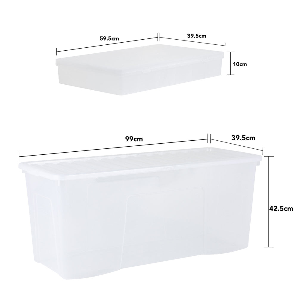 Wham Festive 3 Piece Tree & 2 Bauble Storage Boxes-Wham-Plastic Box Shop