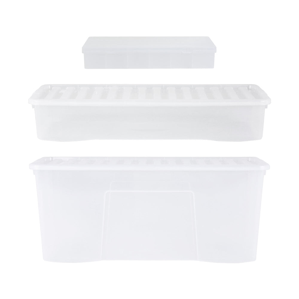 Wham Festive 3 Piece Tree, Decoration & Bauble Storage Boxes Clear-Wham-Plastic Box Shop