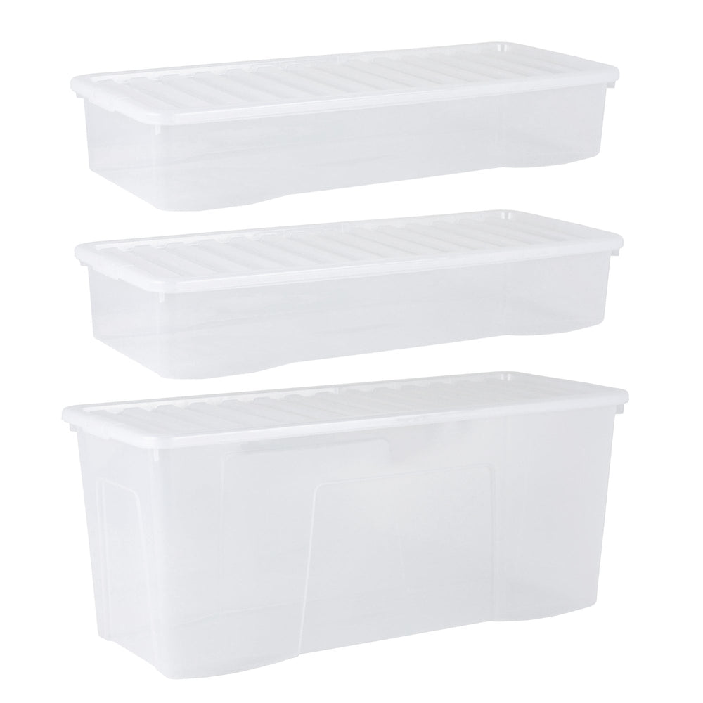 Wham Festive 3 Piece Tree & 2 Decoration Storage Boxes Clear-Wham-Plastic Box Shop