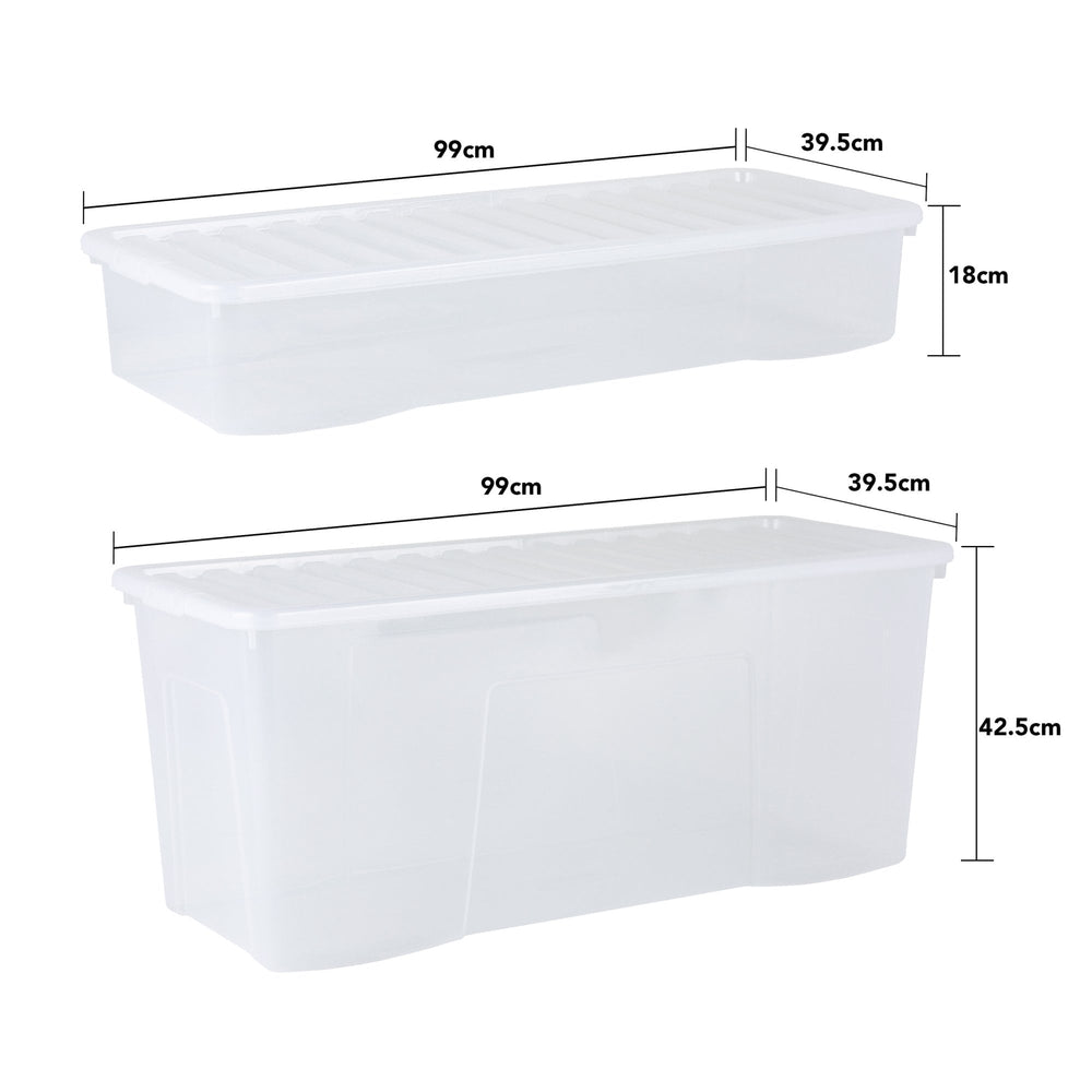 Wham Festive 3 Piece Tree & 2 Decoration Storage Boxes Clear-Wham-Plastic Box Shop
