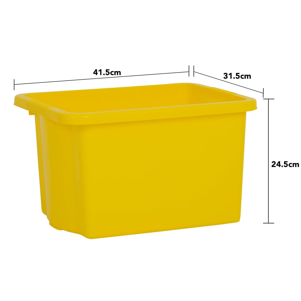 Pack of 4 - 24 Litre Wham Stack & Store Plastic Boxes-Wham-Plastic Box Shop