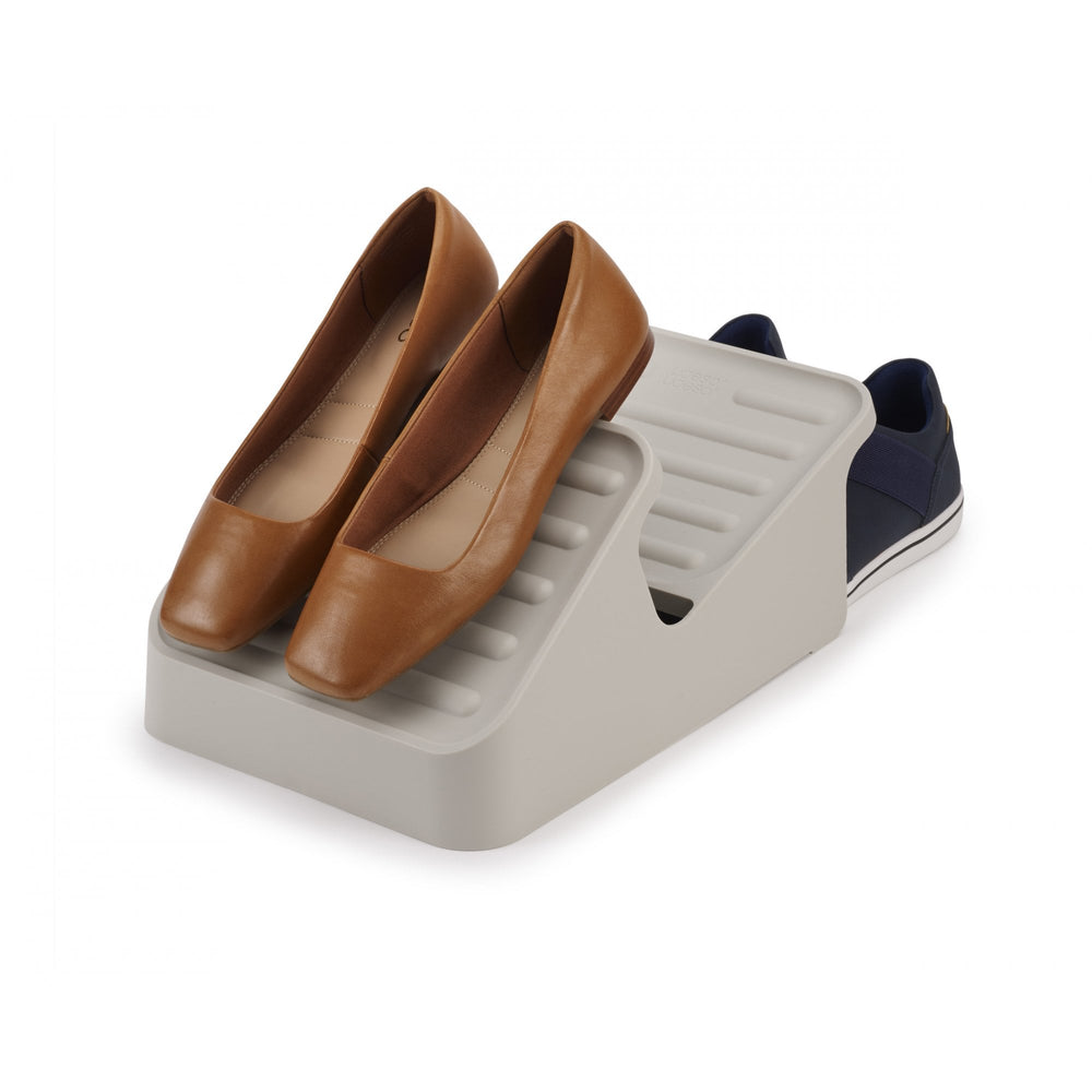 Shoe-In Space-saving Ecru Shoe Rack-Joseph Joseph-Plastic Box Shop