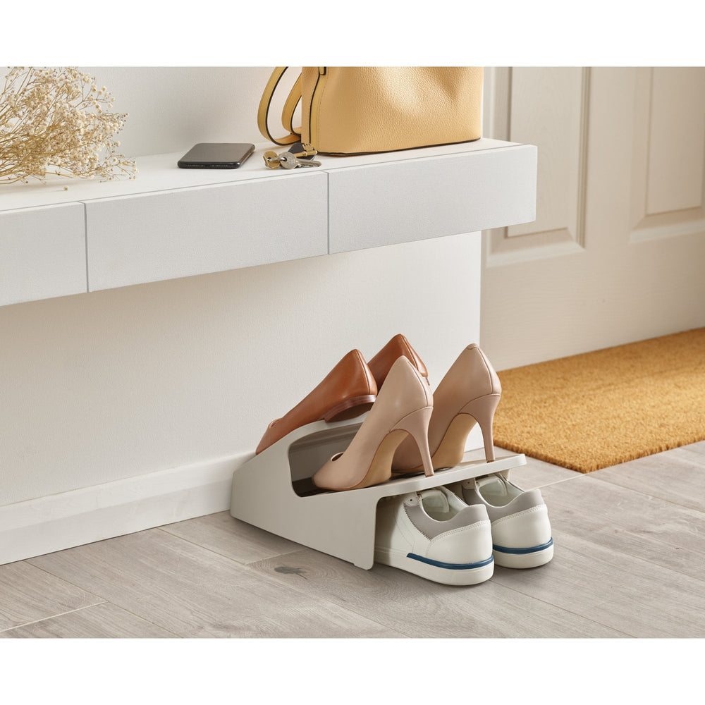Shoe-In Space-saving Ecru Shoe Rack-Joseph Joseph-Plastic Box Shop