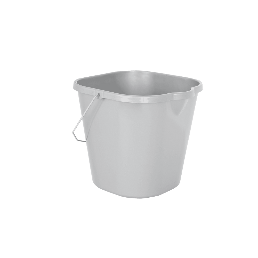 Everyday 10 Litre Square Bucket - Soft Grey (36026)-Wham-Plastic Box Shop