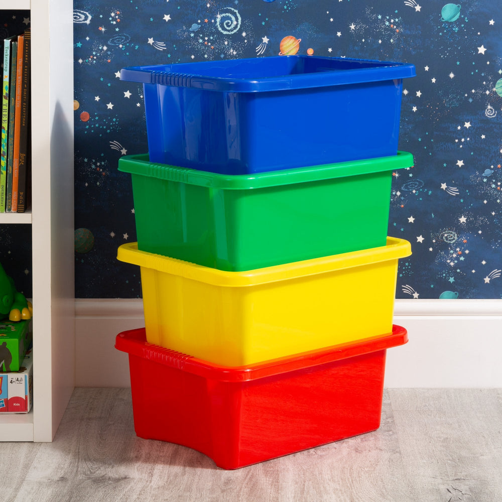 Pack of 4 - 16 Litre Wham Stack & Store Plastic Boxes-Wham-Plastic Box Shop