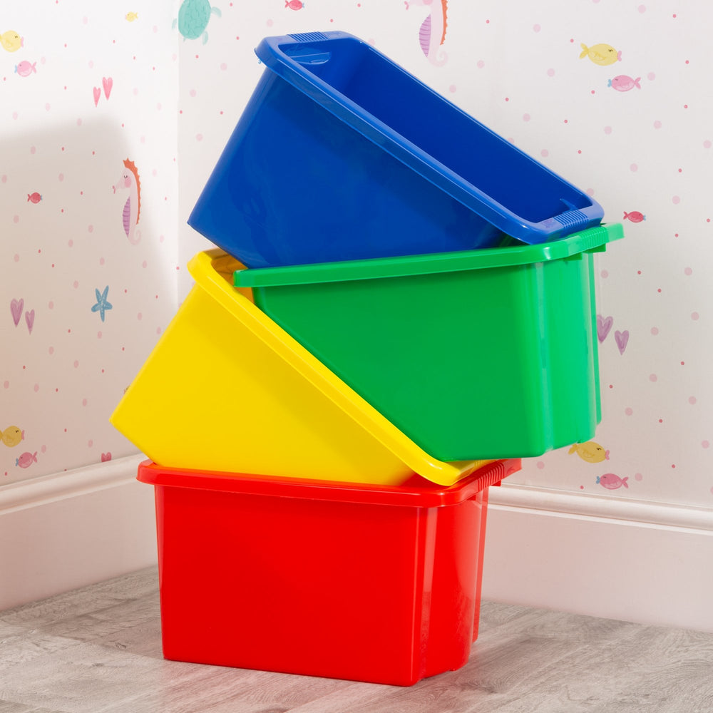 Pack of 4 - 24 Litre Wham Stack & Store Plastic Boxes-Wham-Plastic Box Shop